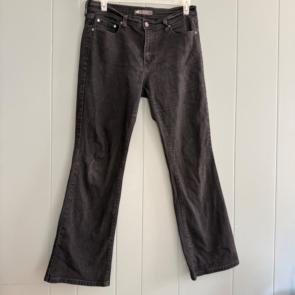 Levis 515 Boot Cut Jeans Womens 12M Y2K Western Black Denim Stretch Pants